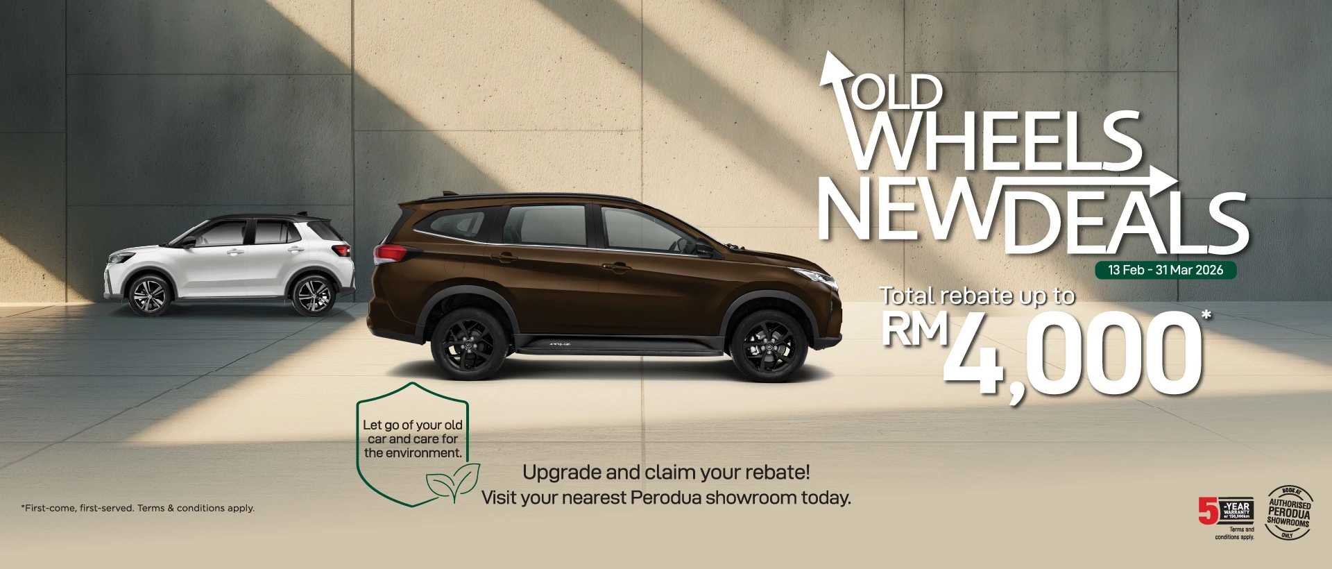 Perodua car in a minimalist studio hero pose for clarity and focus.