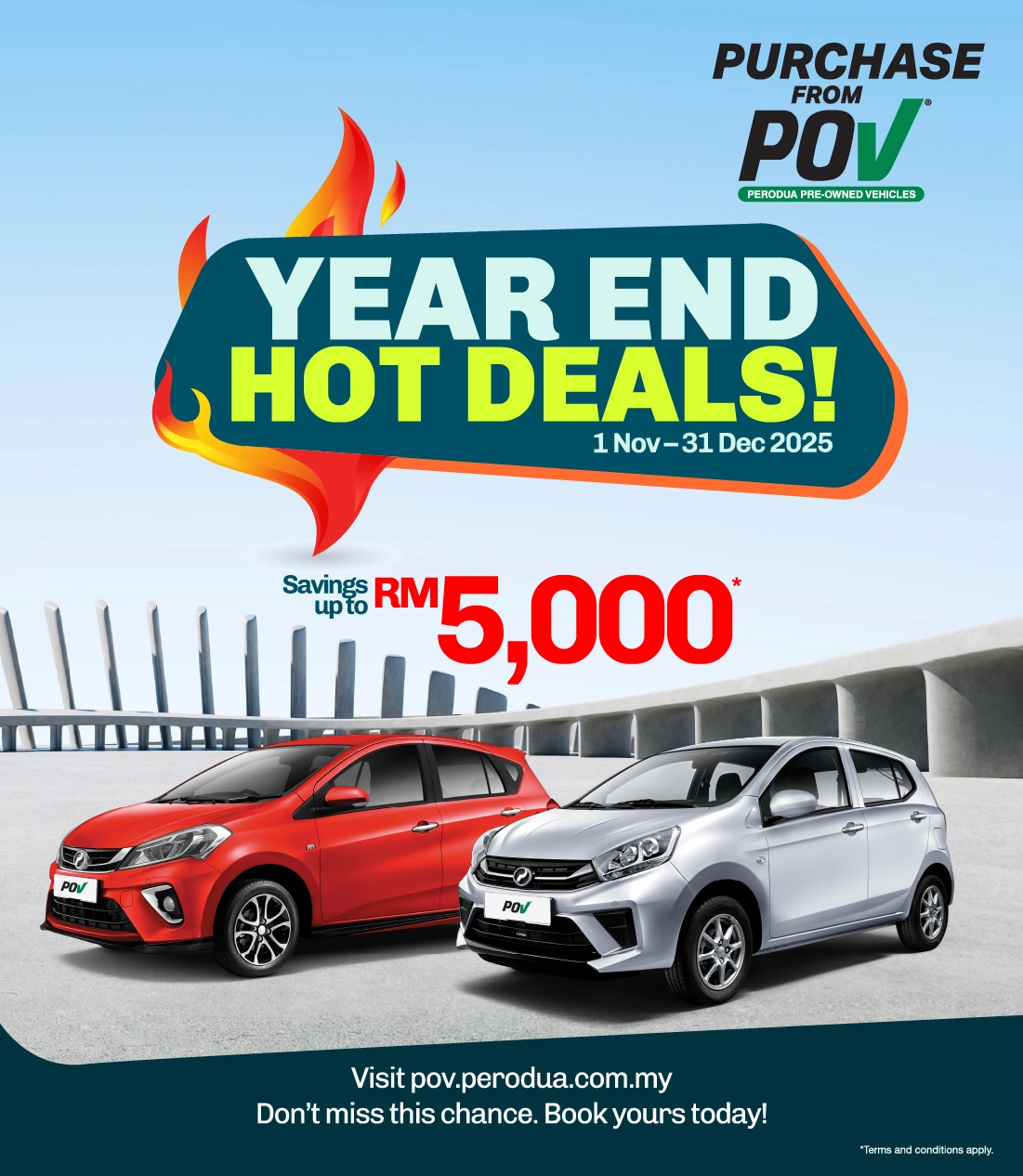 Perodua car in a minimalist studio hero pose for clarity and focus.