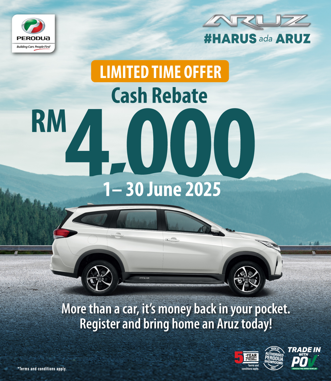 June Sale campaign Aruz 2025 | Perodua